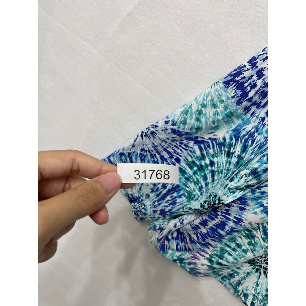 Lands' End Top 2X Blue Green Tie Dye Sun Protection Long Sleeve Outdoor - Picture 7 of 7